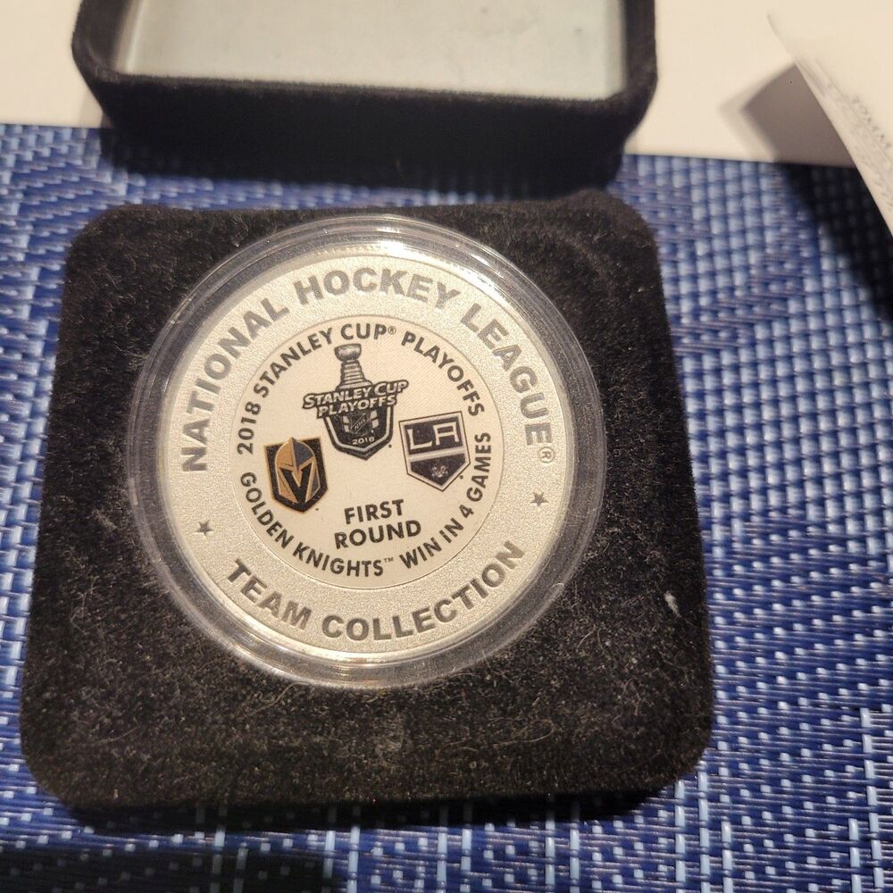 Vegas Golden Knights Highland Mint Inaugural Season Silver Plated Victory Coin